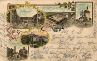 1897 Calbe with brewery Litho (EK)