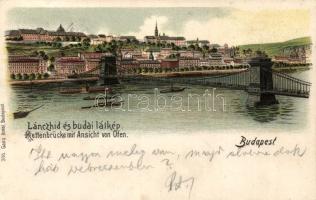 Budapest Budai látkép litho