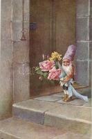 Dwarf with bouquet, B.K.W.I. 810-3, Törpe, virágcsokor, B.K.W.I. 810-3