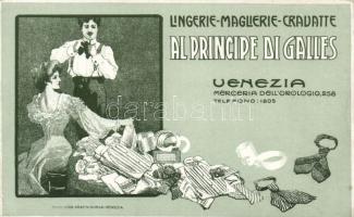 Venezia tie and clothes shop advertsing litho (EK)