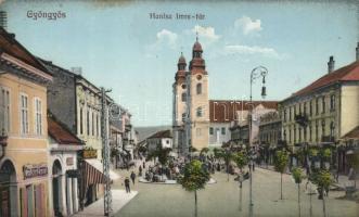 Gyöngyös Hanisz Imre tér Berger Dezső üzletével