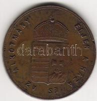 1867 "Koronázás" bronz emlékérem R! T:3 kis p.h