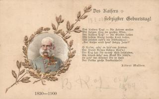 Franz Joseph 70th. birthday Emb. litho