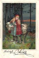 1899 Little Red Riding Hood litho