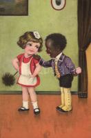 Black gentleman and maid