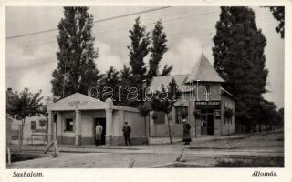 Budapest XVI. Sashalom vasútállomás Reindl József üzletével