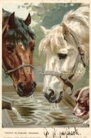 Horses litho