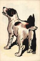 Dog, artist signed