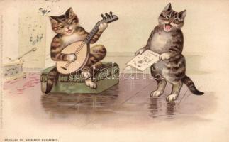 Cat duo, Meissner & Buch litho