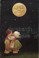 Italian art postcard, children, Anna &amp; Gasparini 1903-4. s: Colombo, Olasz művészlap, gyerekek, Anna &amp; Gasparini 1903-4. s: Colombo