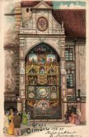 Olomouc Astronomical clock litho