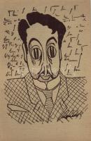 Dénes Kőnig, mathematician, artist signed