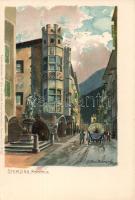 Vipiteno (Sterzing) town hall litho s: Zeno Diemer