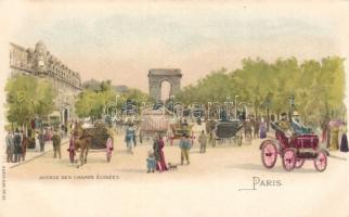 Paris, Avenue des Champs Élysées, Serie 535. No. 22. litho