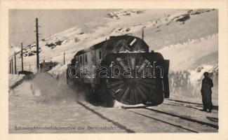 Bernina Railway snow cleaning locomotive