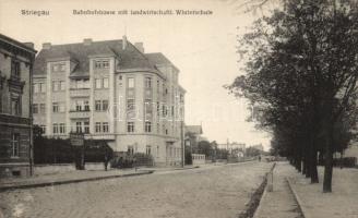 Strzegom (Striegau) railway street with agricultural school
