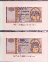 2000. 2000Ft (2x) "Millenium" egymásutáni sorszámmal! T:I Eredeti bontatlan díszcsomagolás...