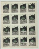 1914 Pozsonyi méhészeti vándorgyűlés és kiállítás 16 db-os levélzáró kisív benne 1 német és 15 magyar nyelvű levélzáró, benne négy példány teljes gépszínátnyomattal