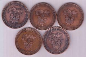 1989. "George Bush látogatása Magyarországon" Br emlékérem (5x) T:1-