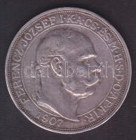 1907. 5K Ag "Koronázási évforduló" T:2-