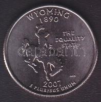 USA 2007D. 1/4$ "Wyoming" T:BU tanúsítvánnyal!
