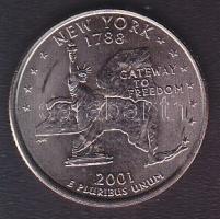 USA 2001D. 1/4$ "New York" T:BU tanúsítvánnyal!