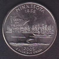 USA 2005P. 1/4$ "Minnesota" T:BU tanúsítvánnyal!
