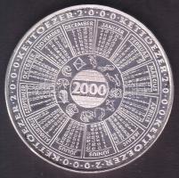 2000. A Hazáért ezüstözött ffém emlékérem T:PP