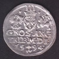 Lengyelország 1594. 3Gr "Sigismund III." Ag T:2+