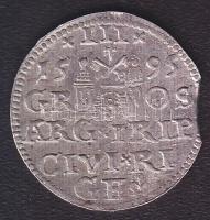 Lengyelország 1595. 3Gr "Sigismund III." Ag T:2 ph