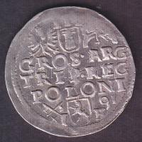 Lengyelország 1591. 3Gr "Sigismund III." Ag T:2