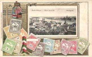 Budapest I. bélyegekkel Litho