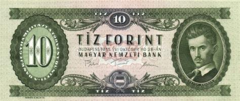 1975. 10Ft (5x) egymásutáni sorszámmal! T:I