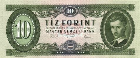 1975. 10Ft (5x) egymásutáni sorszámmal! T:I