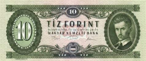 1975. 10Ft (5x) egymásutáni sorszámmal! T:I