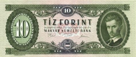1975. 10Ft (5x) egymásutáni sorszámmal! T:I