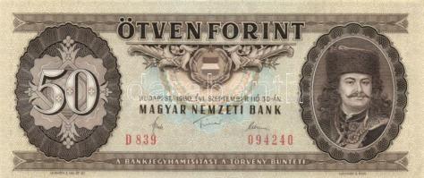 1965-1989. 50Ft (7x) klf évszámmal! T:I,II