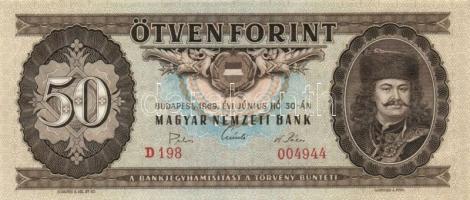 1965-1989. 50Ft (7x) klf évszámmal! T:I,II