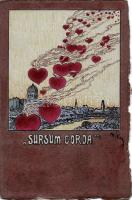 Sursum Corda, Nagyvárad hand-painted card s: Miky