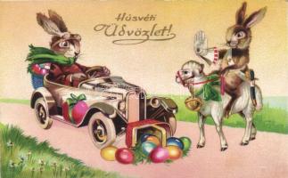 Easter, Bunny traffic control litho