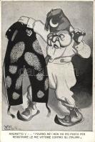 Military WWI political satire, propaganda, Mehmed V