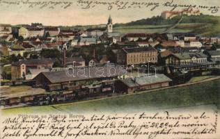 Príbram with railway station