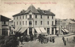 Vratsa Leonov street with Hotel Bulgaria
