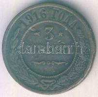 Oroszország 1916. 3k "Nicholas II." T:2-/3