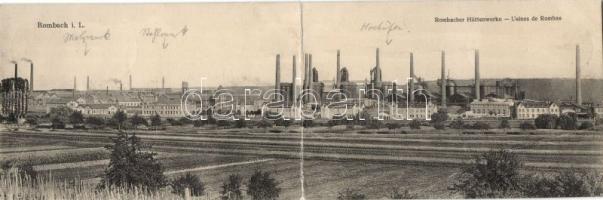 Rombas, Rombach; Hüttenwerke / Usines / Factory, panoramacard