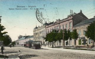 Belgrade King Milan street with tram