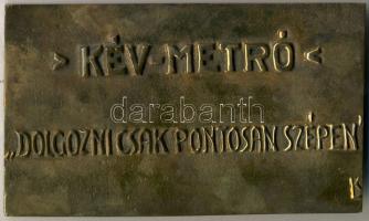 1974-1980. KÉV-Metró emléklapok és egy hozzá tartozó nagyméretű Br plakett eredeti adományozói díszt...