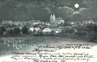 Kostelec nad Orlicí at night