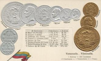 Venezuela coins Emb. litho