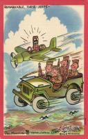 US. military humor s: reg Manning, jeep propaganda
